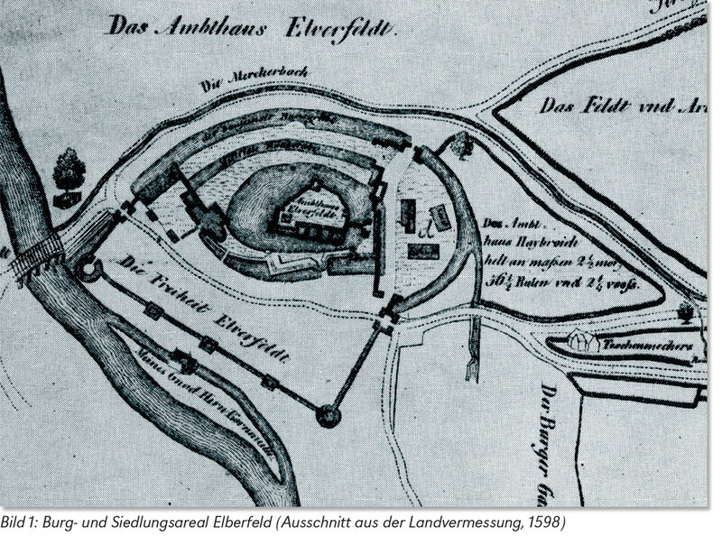 Landesvermessung des Burg- und Siedlungsareals Elberfeld.